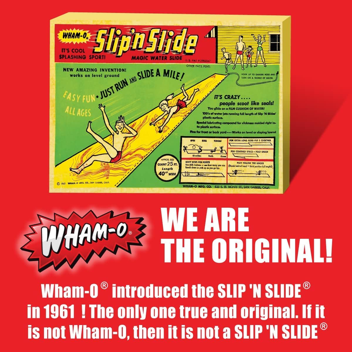 Wham-O Slip N Slide 18ft – Single Wave Rider Backyard Water Slide