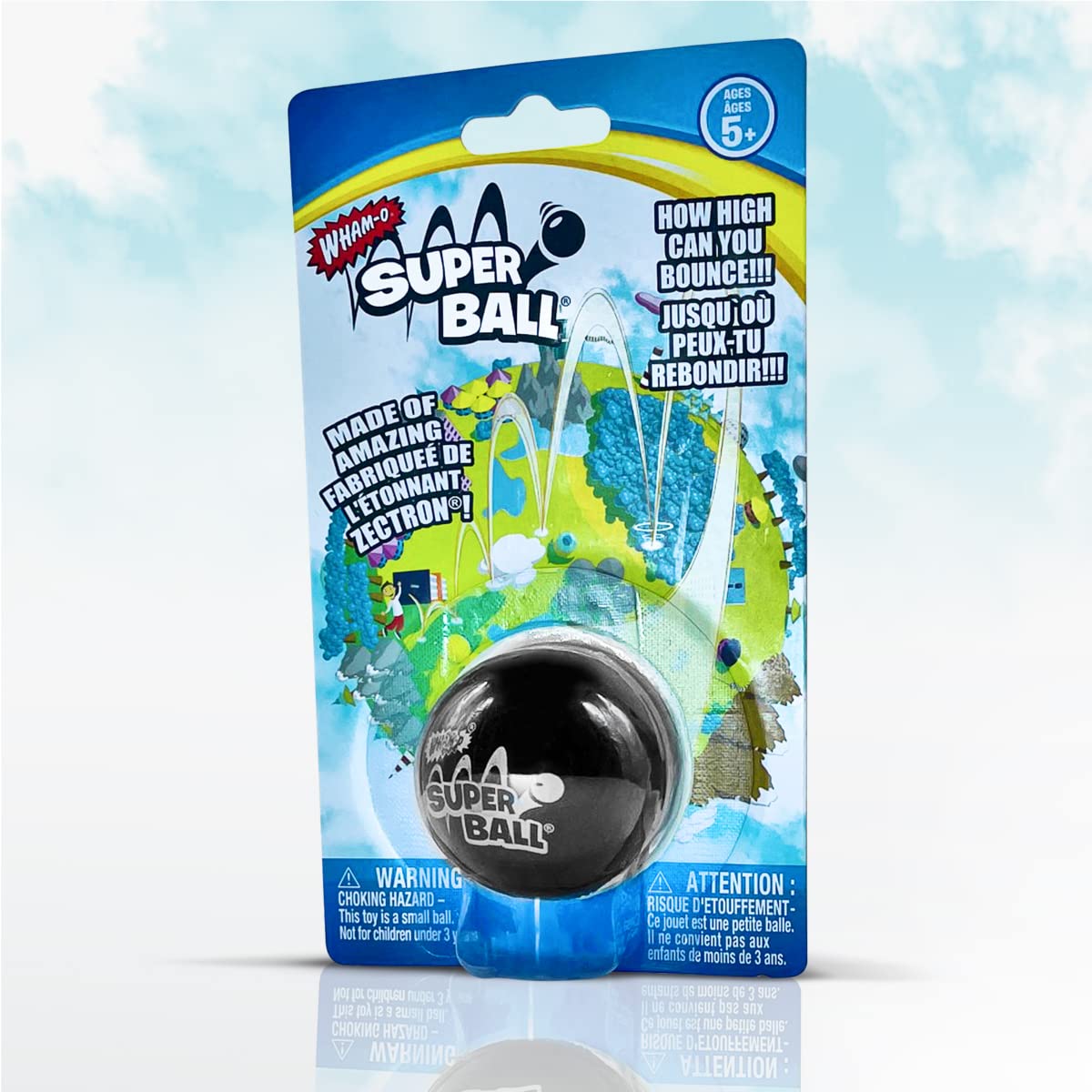 Wham-O Superball - The Original Black Ball | High-Bounce Classic