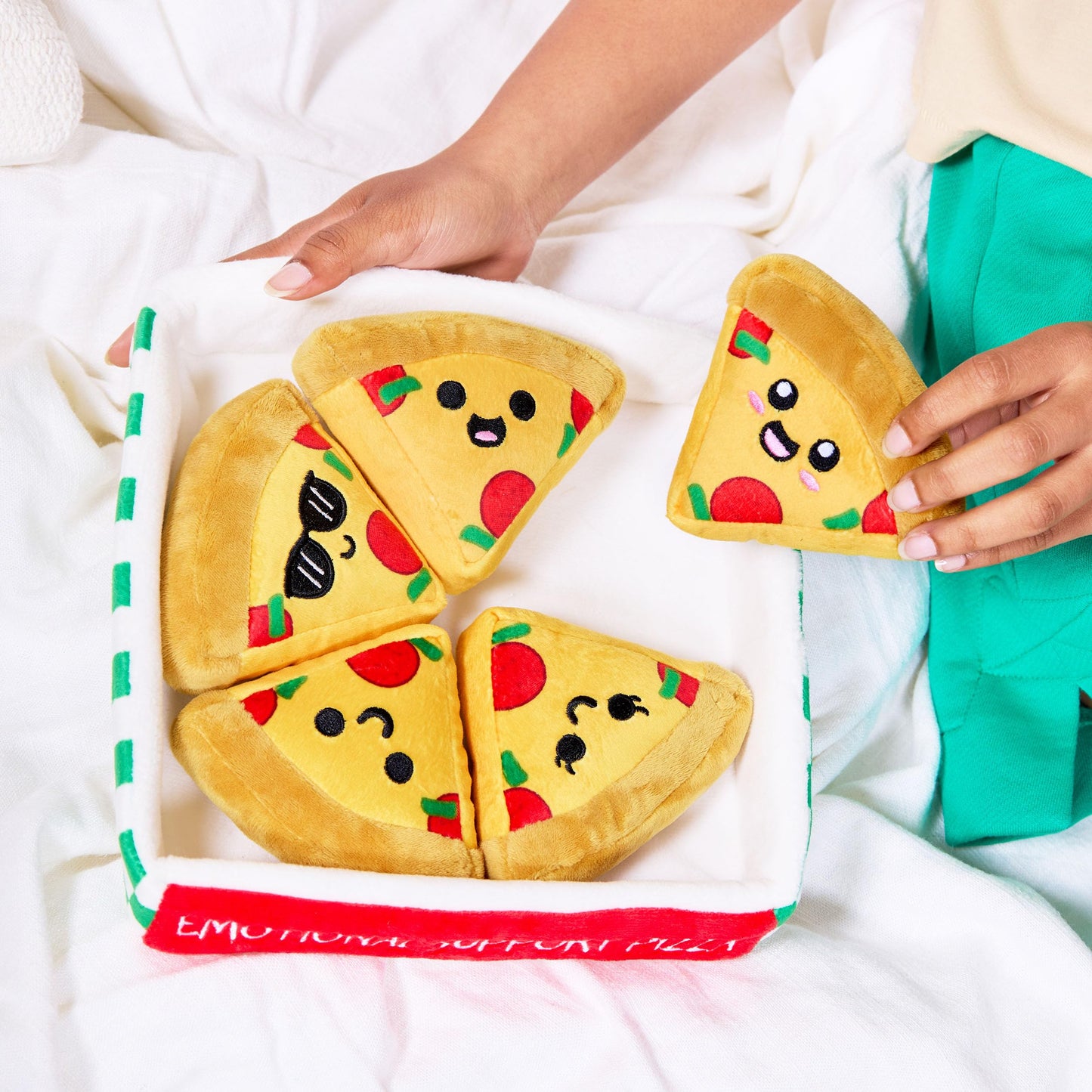 WHAT DO YOU MEME? Emotional Support Pizza Plush — Cute, Funny Stuffed Pizza Friends