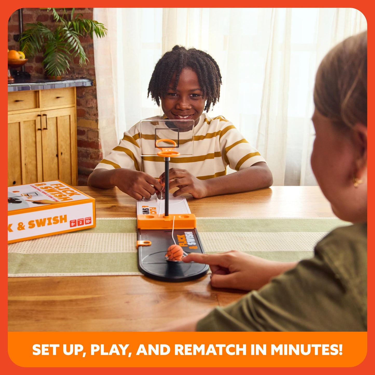 WHAT DO YOU MEME? Flick & Swish Basketball Hook & Ring Game by Relatable – 2-Player Indoor Fun