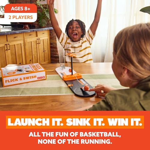 WHAT DO YOU MEME? Flick & Swish Basketball Hook & Ring Game by Relatable – 2-Player Indoor Fun
