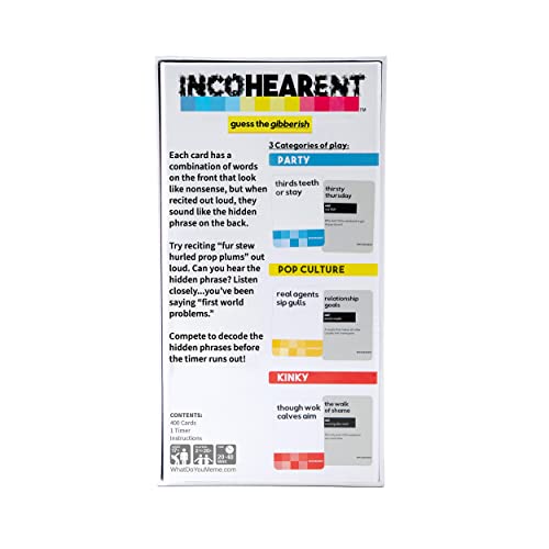 WHAT DO YOU MEME? Incohearent Edition 2 – Adult Party Card Game for 17+ | Decode Gibberish