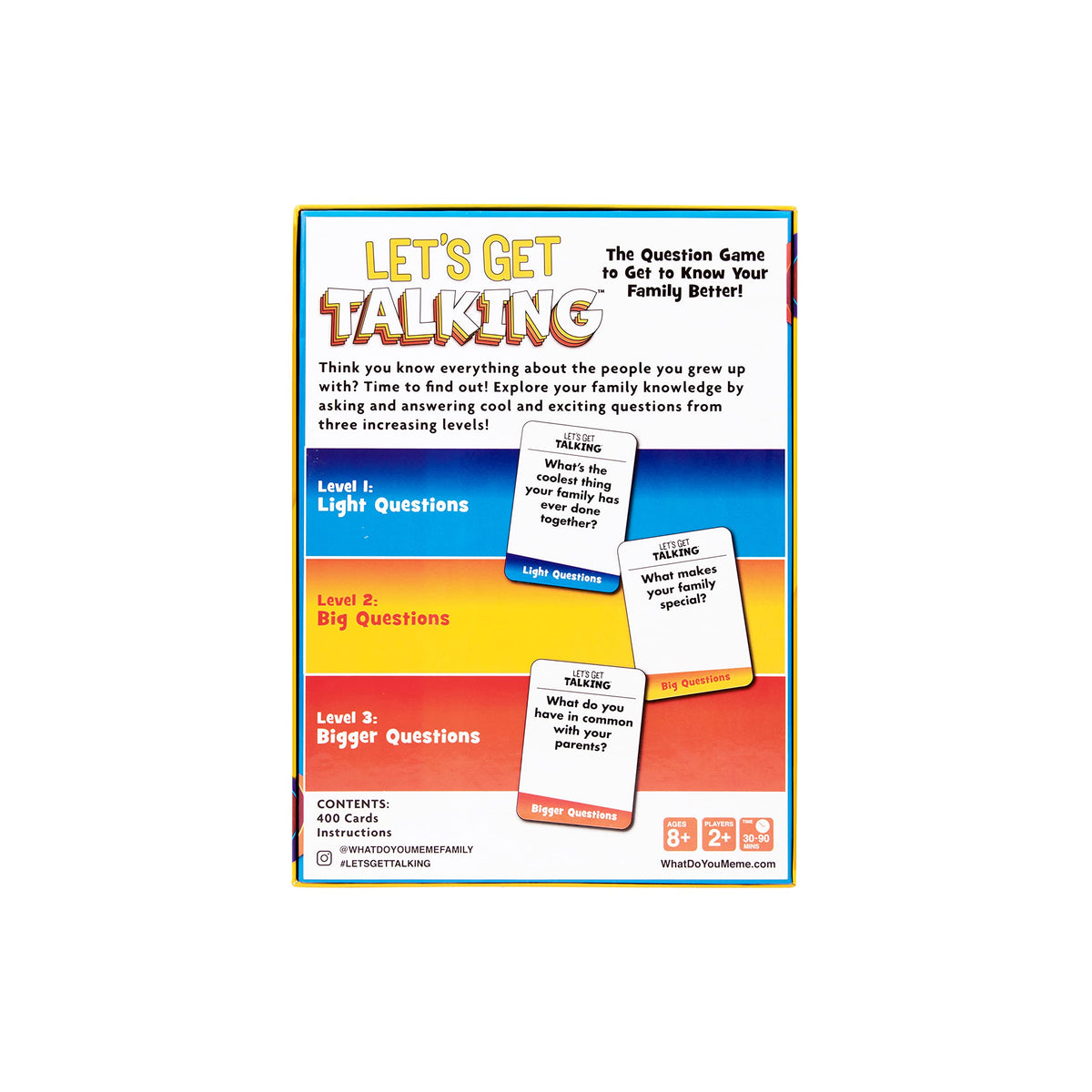 WHAT DO YOU MEME? Let's Get Talking — 400-Card Family Question Game for Ages 8+