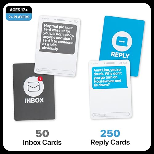 WHAT DO YOU MEME? New Phone, Who Dis? Spicier Edition – Adult Party Card Game (50 Inbox, 250 Reply Cards)