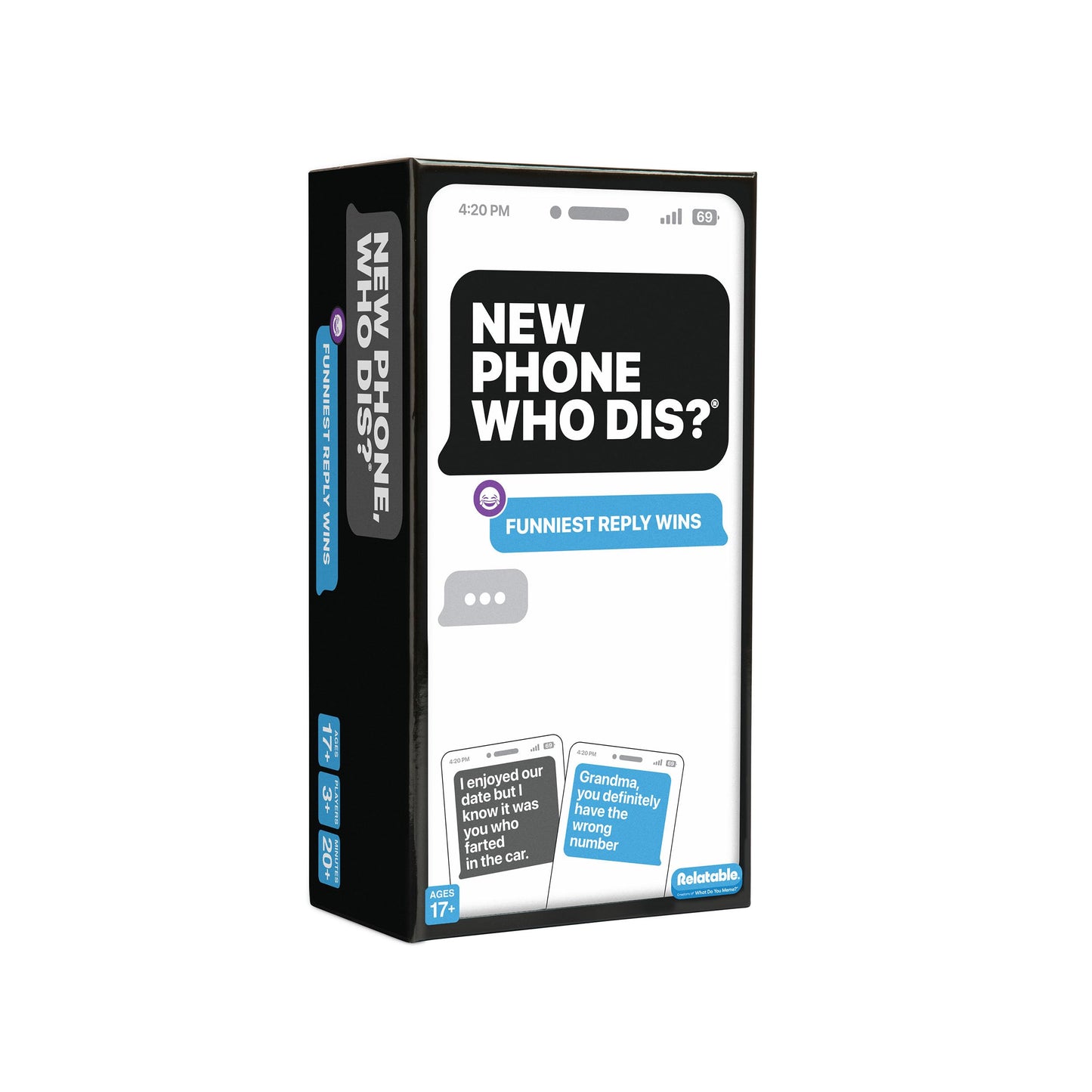WHAT DO YOU MEME? New Phone, Who Dis? Spicier Edition – Adult Party Card Game (50 Inbox, 250 Reply Cards)