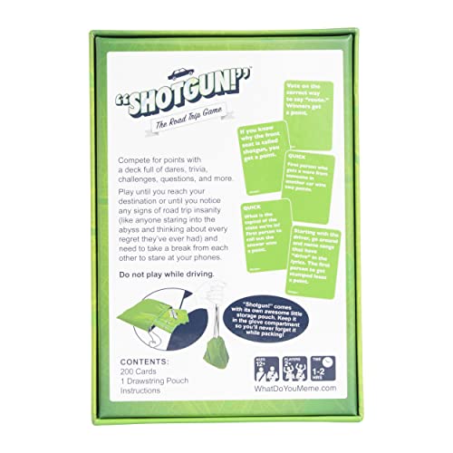 WHAT DO YOU MEME? Shotgun! Road Trip Card Game for Families | Relatable