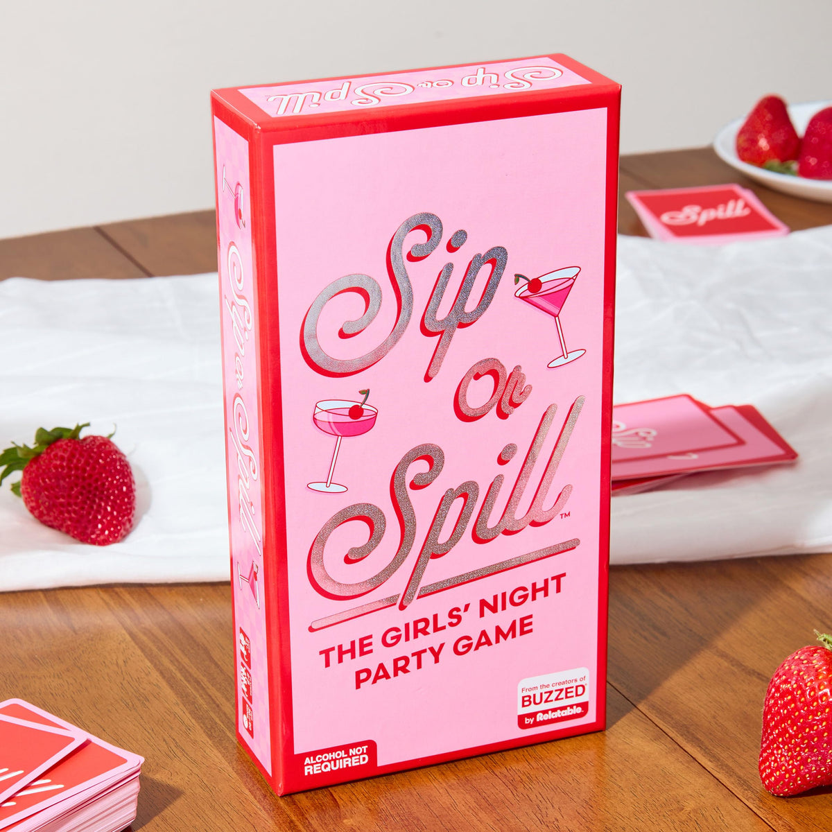 Sip or Spill Party Drinking Game by Relatable – 200 Cards, Adult Social Card Game
