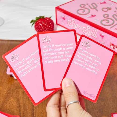 Sip or Spill Party Drinking Game by Relatable – 200 Cards, Adult Social Card Game