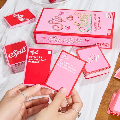 Sip or Spill Party Drinking Game by Relatable – 200 Cards, Adult Social Card Game