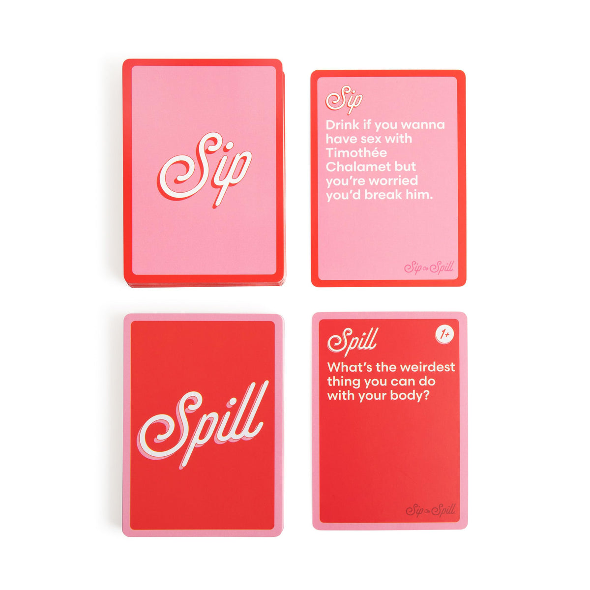 Sip or Spill Party Drinking Game by Relatable – 200 Cards, Adult Social Card Game