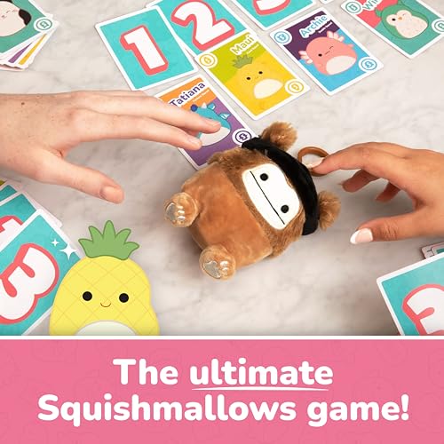WHAT DO YOU MEME? Squishmallows Take4 — Family Card & Board Game with Exclusive Benny Plush (84 Cards)