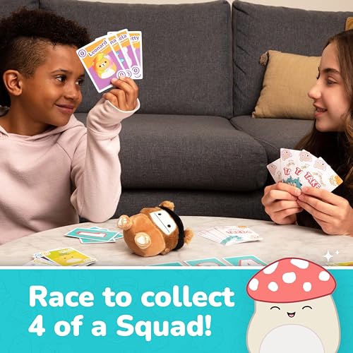 WHAT DO YOU MEME? Squishmallows Take4 — Family Card & Board Game with Exclusive Benny Plush (84 Cards)