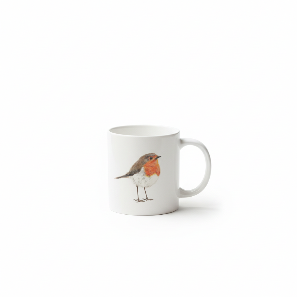 Robin Bird Mug – Ceramic Wildlife Coffee Cup