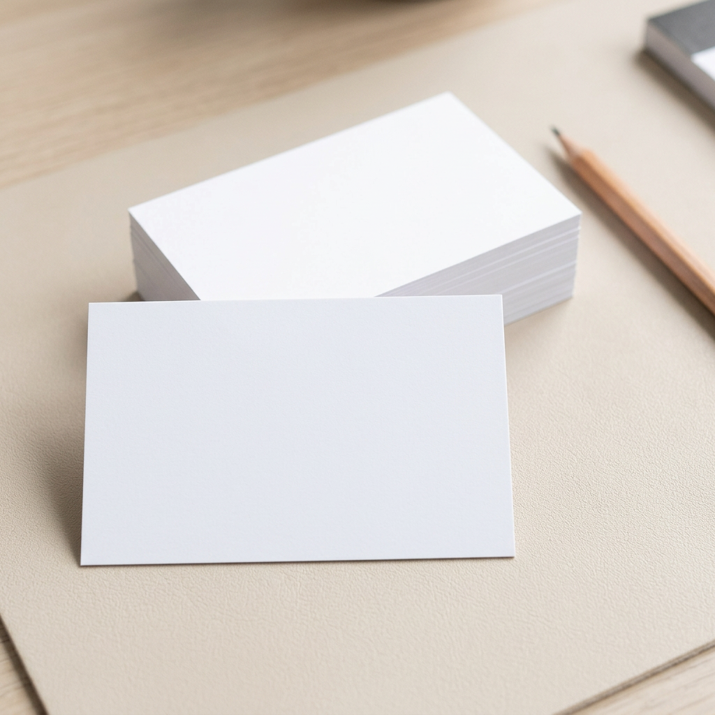 100 x White Blank Business Cards - 250gsm Ultra White Card