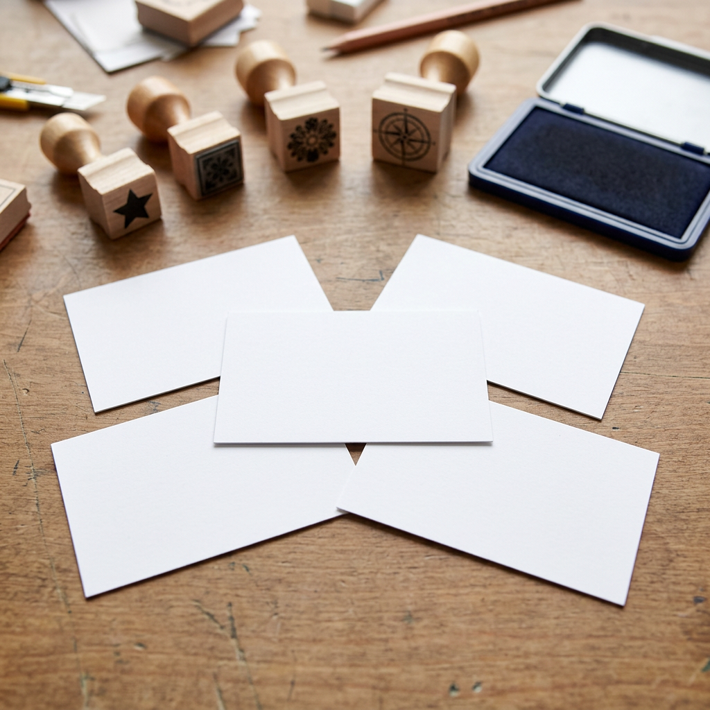 100 x White Blank Business Cards - 250gsm Ultra White Card