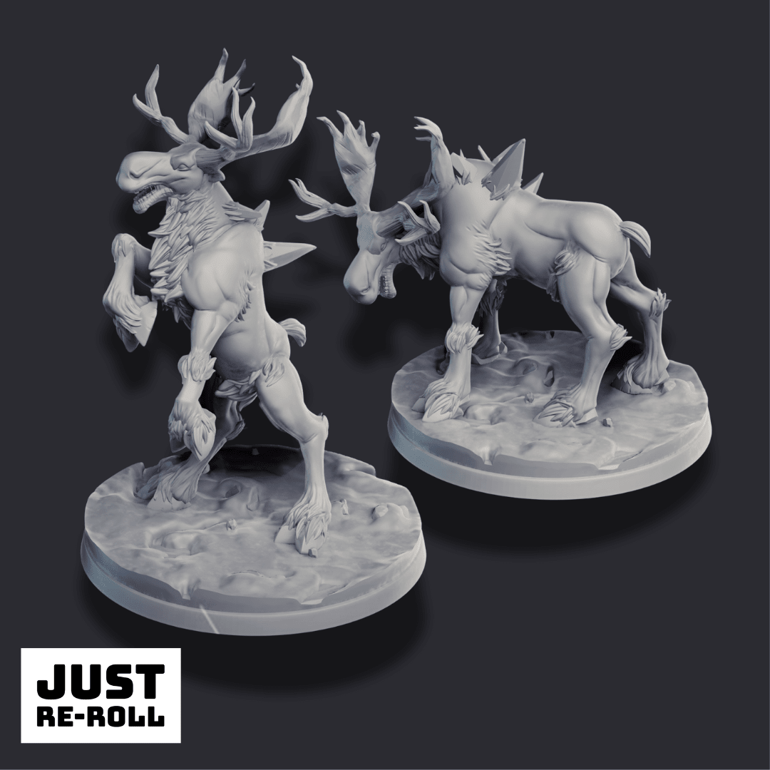White Moose – 3D Printed Fantasy Creature Miniature