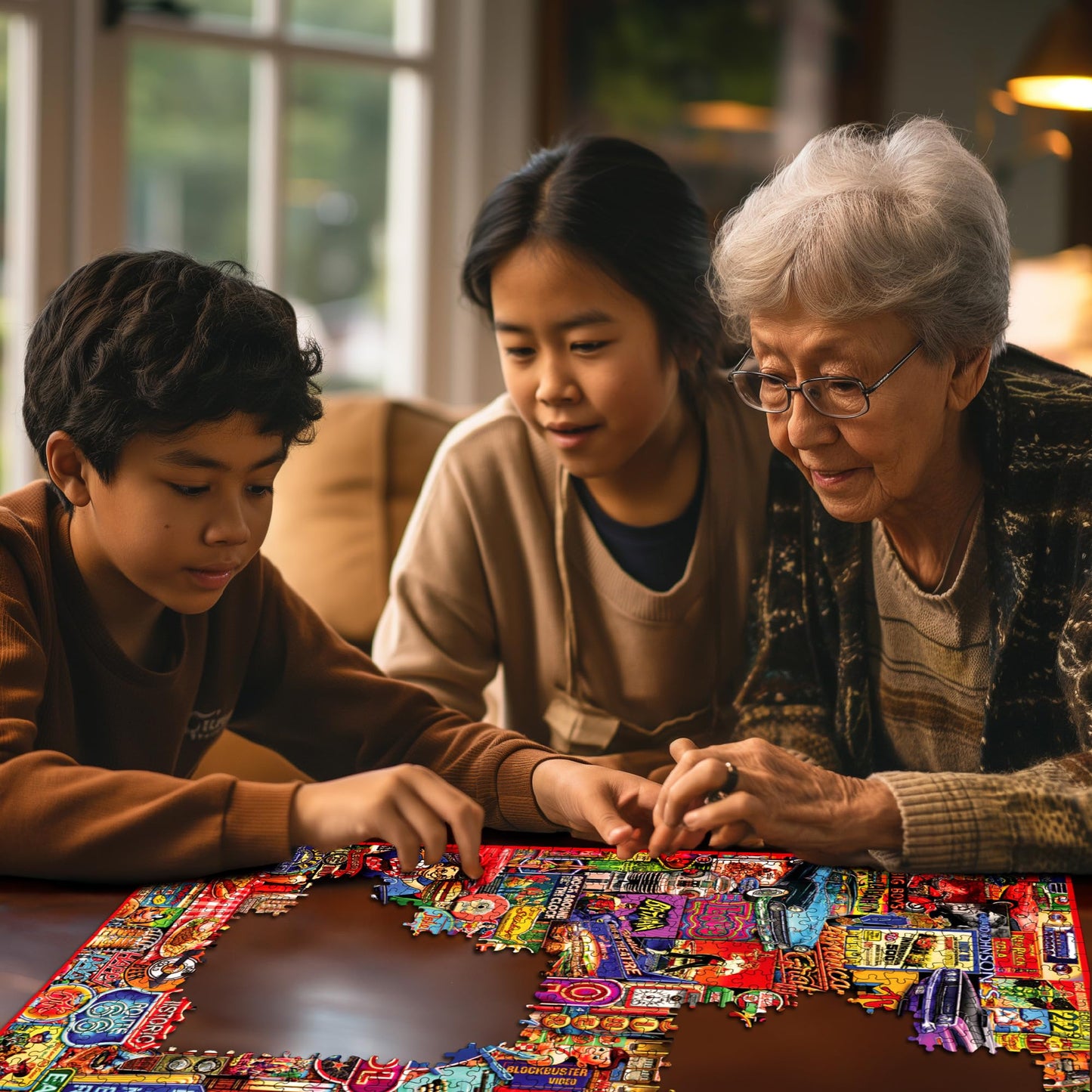 White Mountain Old School Cool Puzzle 1000 Piece – Vintage Jigsaw for Adults & Families