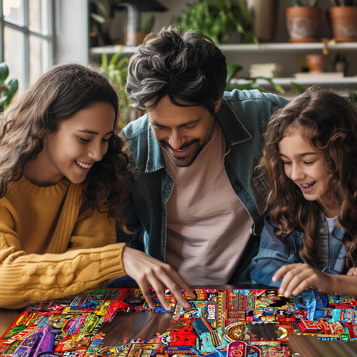 White Mountain Old School Cool Puzzle 1000 Piece – Vintage Jigsaw for Adults & Families