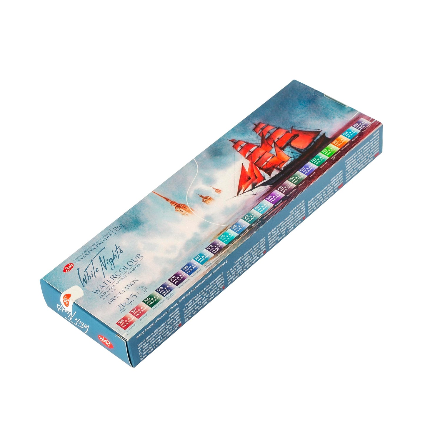 White Nights Professional Watercolor Set 21 Full Pans (2.5ml) – Granulating, Lightfast Colors by Nevskaya Palitra
