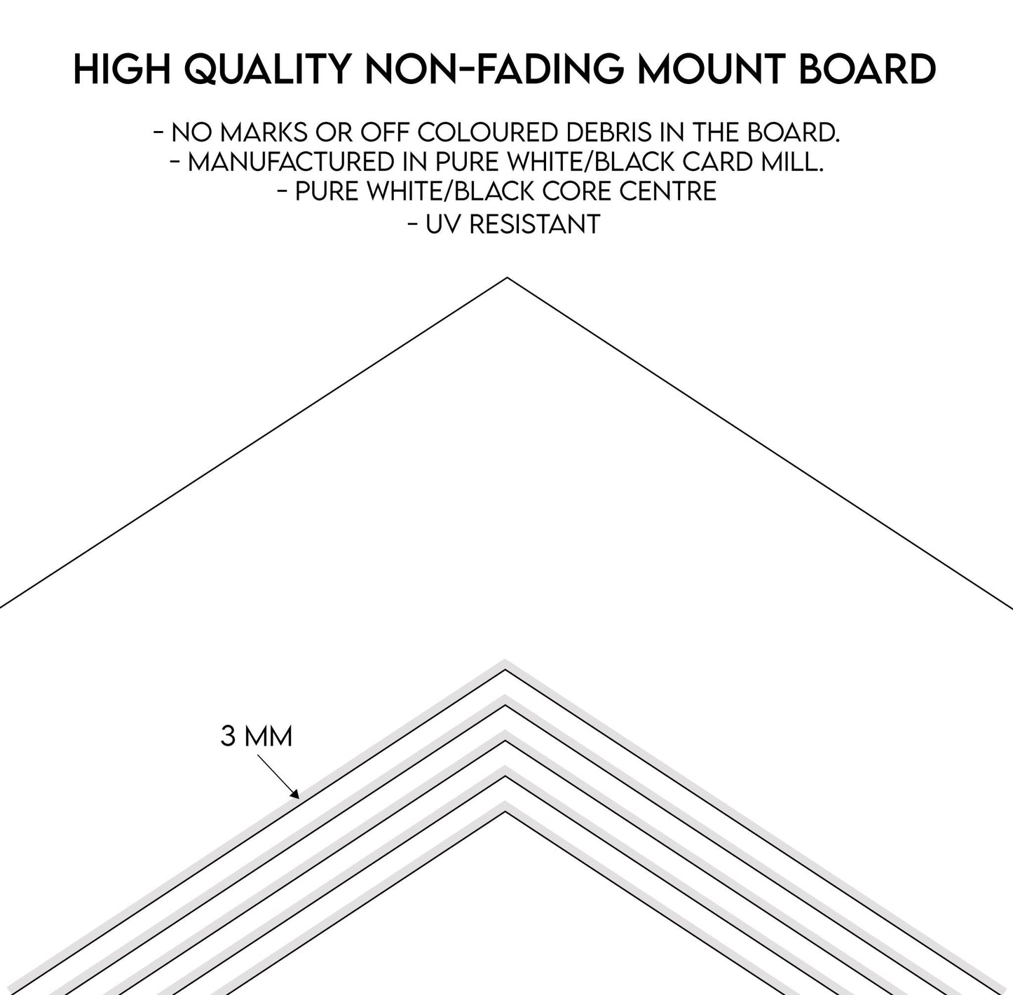 Black Picture frame Mount