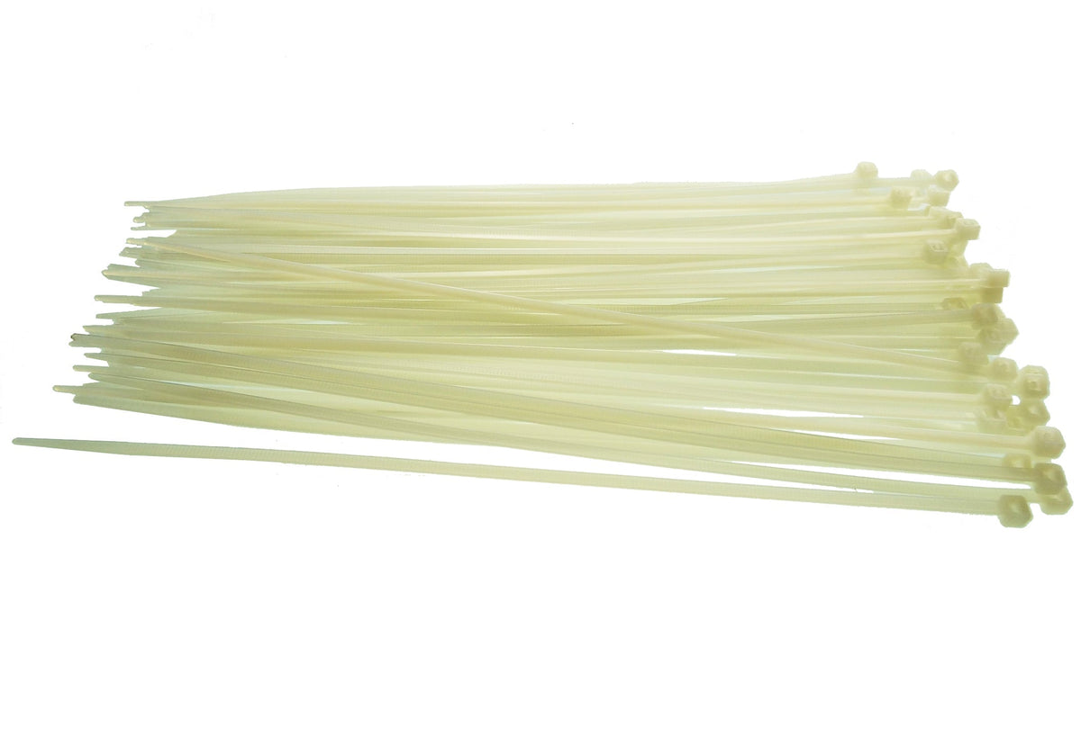 100 Cable Ties (3.6mm x 250mm) Neutral