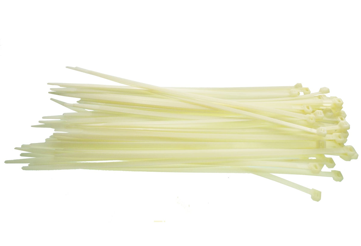 100 Cable Ties (4.8mm x 300mm) Neutral