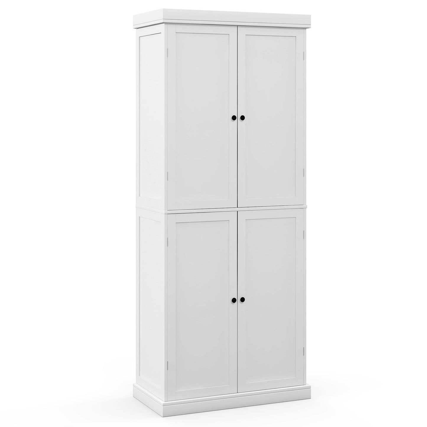 4 Door Freestanding Kitchen Pantry Buffet Cabinet-Black