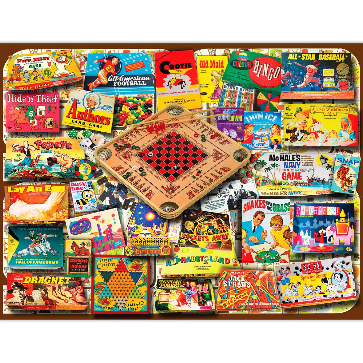 White Mountain Puzzles Classic Games 500-Piece Jigsaw Puzzle – USA Made & Family Fun