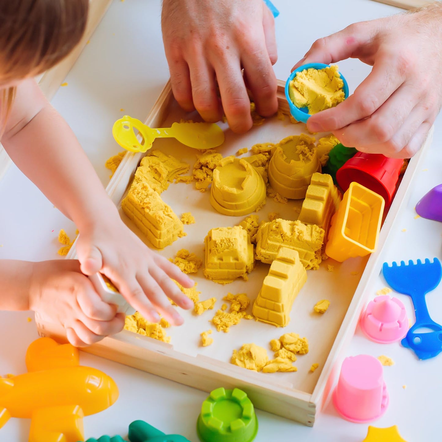 Whkvnng Play Sand for Kids – 6.8 lbs of 10 Colorful Sands | Creative Sand Art Kit
