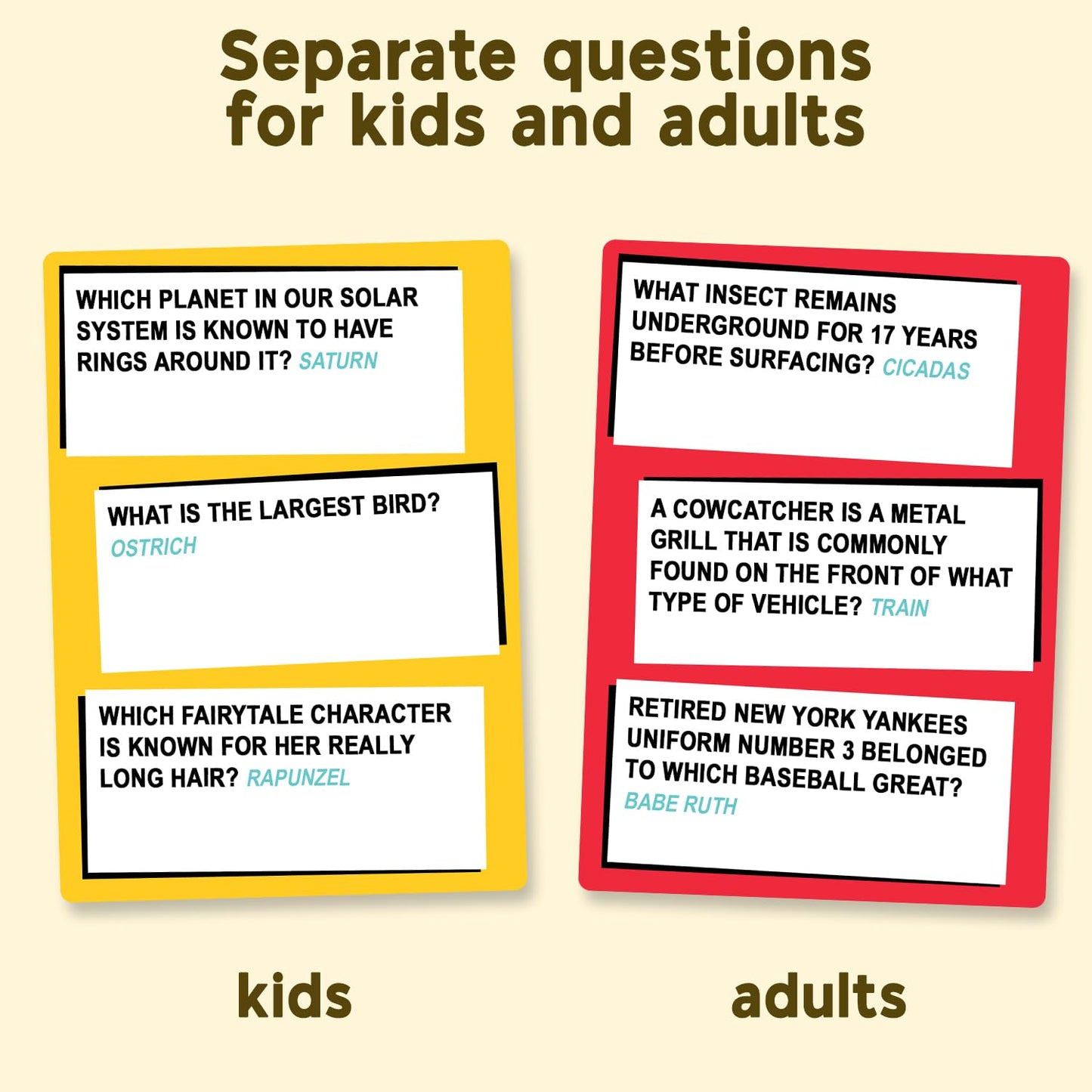 Who Knows More? Kids or Adults – Ultimate Family Trivia Game