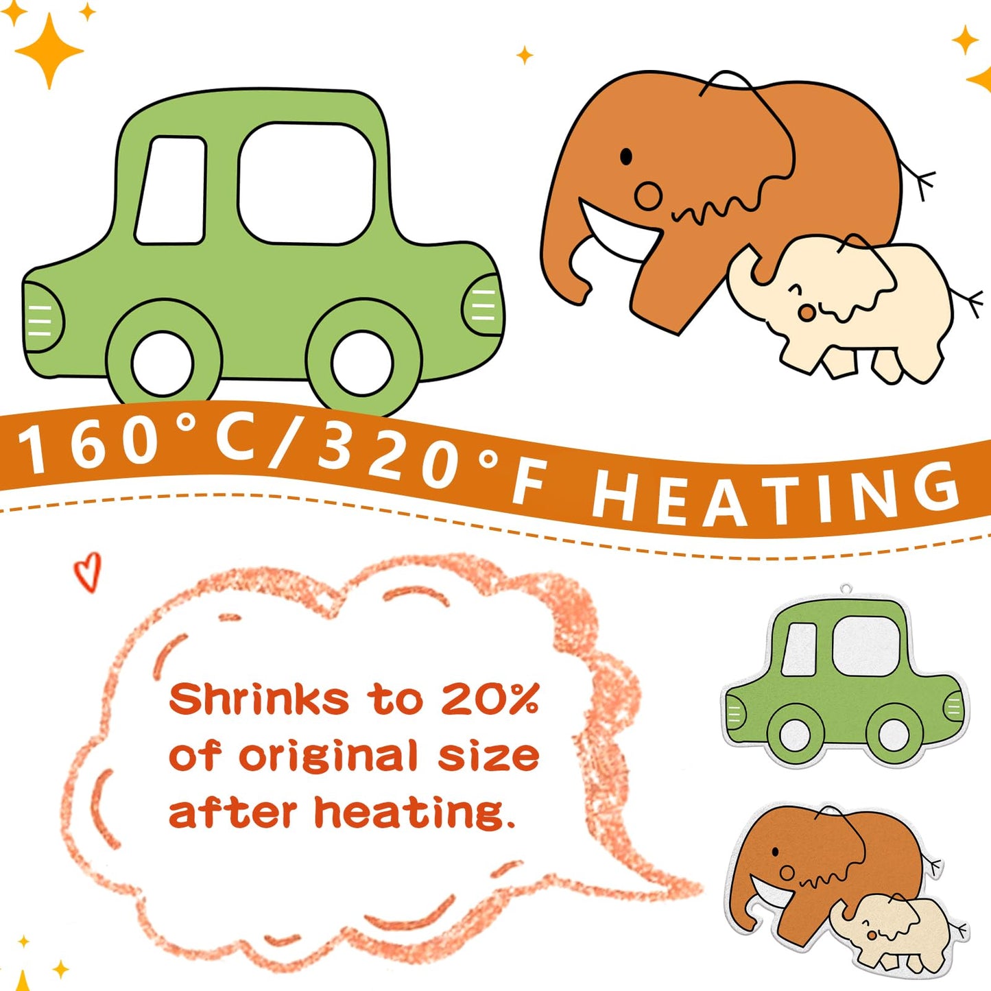 WHOLGMZY 36 Pieces Shrink Plastic Sheets – 7.9 x 5.7 in for Kids Crafts, Keychains & Jewelry