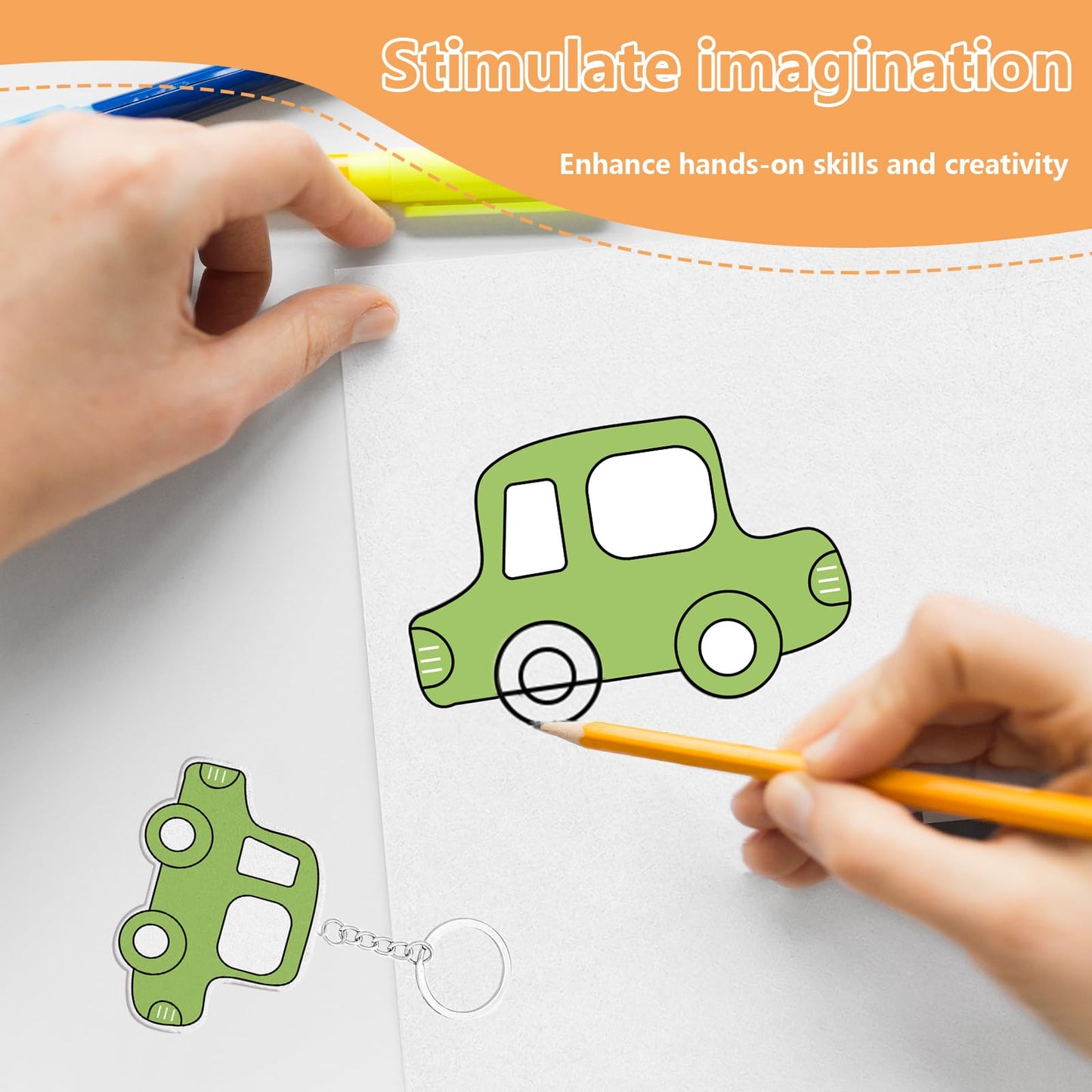 WHOLGMZY 36 Pieces Shrink Plastic Sheets – 7.9 x 5.7 in for Kids Crafts, Keychains & Jewelry