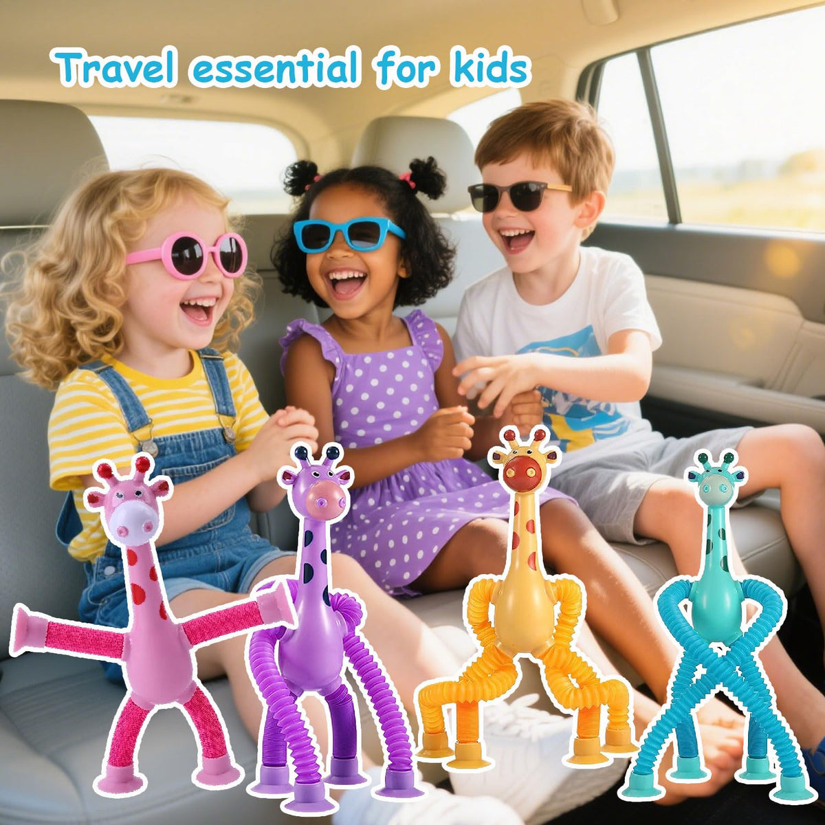 Whongkidz Pop Tubes Robot – 4 Pcs Sensory Fidget Toys for Kids | Easter Basket Stuffers