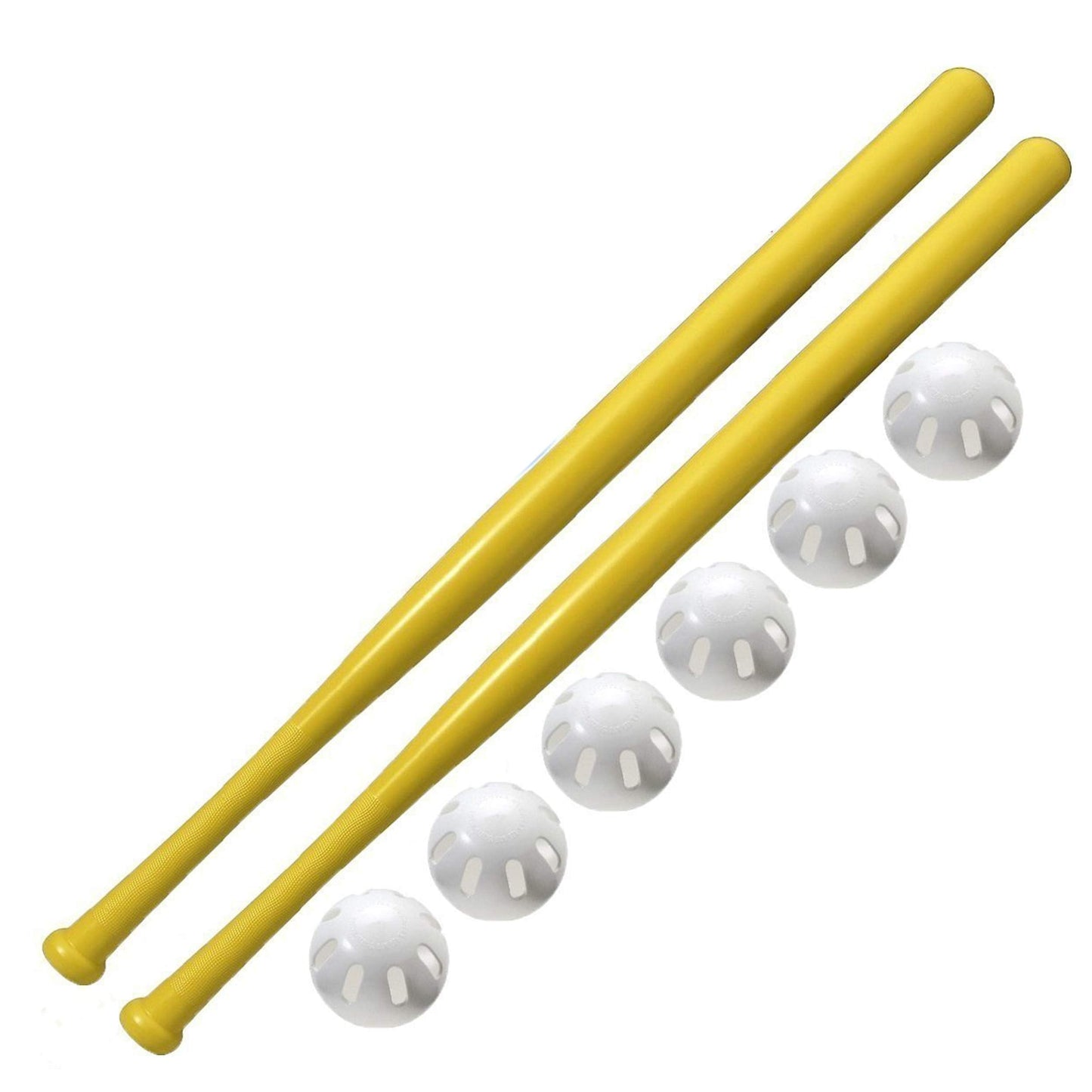 WIFFLE 2 Pack: 32-Inch Bats & 6 Official-Size Baseballs – Made in USA