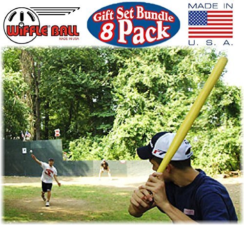 WIFFLE Ball 6 Baseballs & 2 32-Inch Bats – Official Size Set