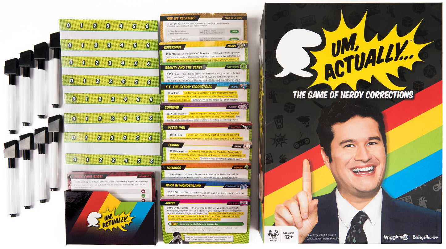 Um, Actually Deluxe Edition – Wiggles 3D Nerdy Trivia Board Game (3-8 Players)