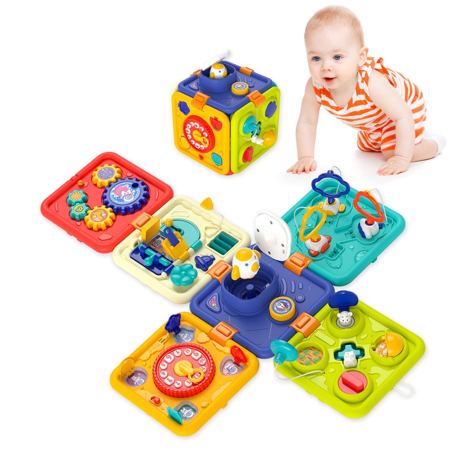 WIIBAAHO Montessori Busy Board for 1 Year Olds – Sensory & Educational Toddler Toy