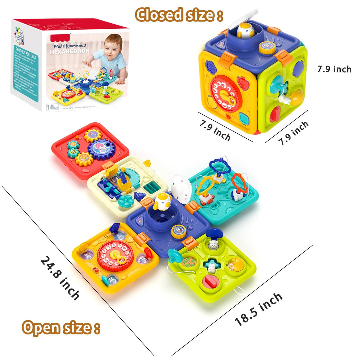 WIIBAAHO Montessori Busy Board for 1 Year Olds – Sensory & Educational Toddler Toy