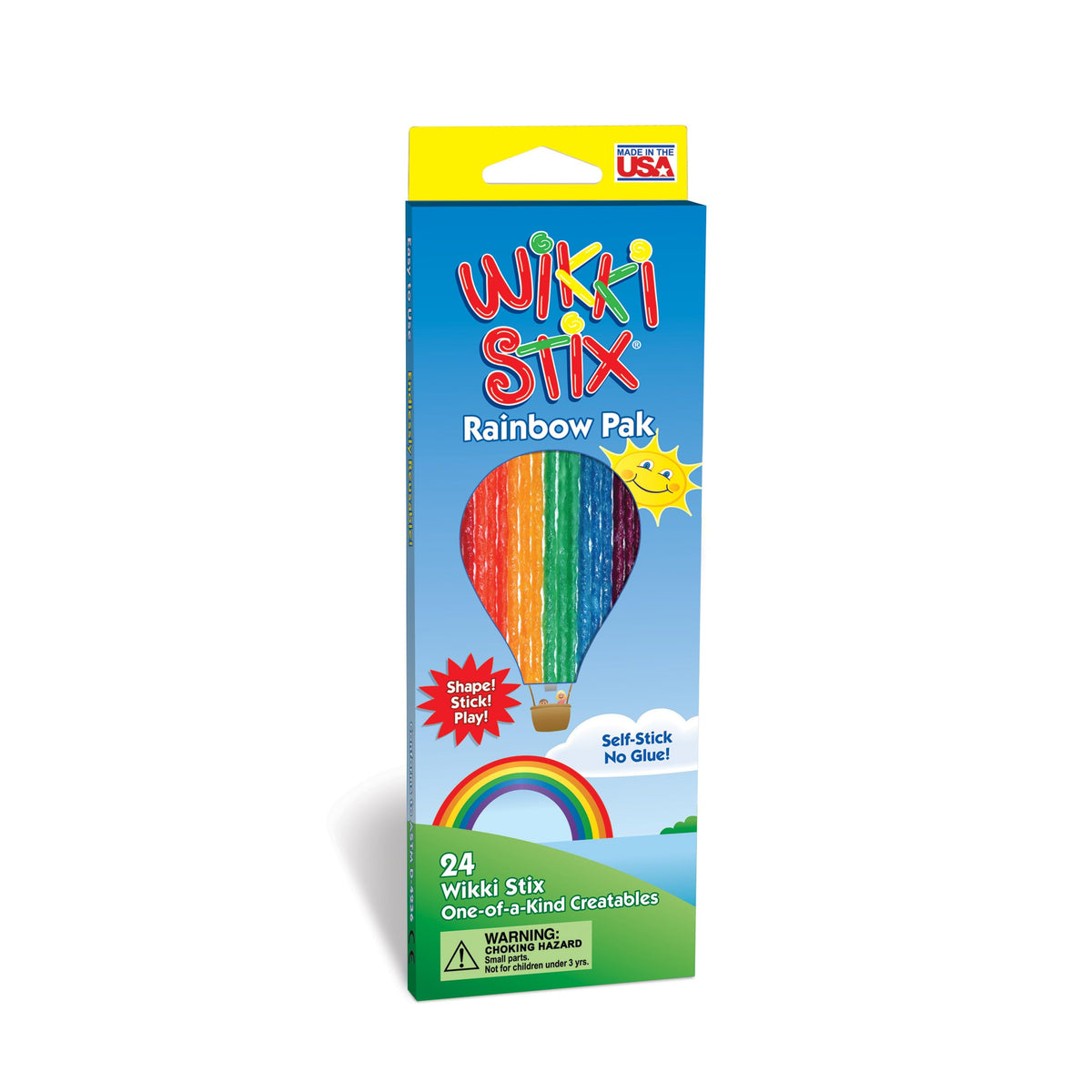 Wikki Stix Rainbow Pak – 24 Rainbow Colors for Kids 3+ | Travel Arts & Crafts
