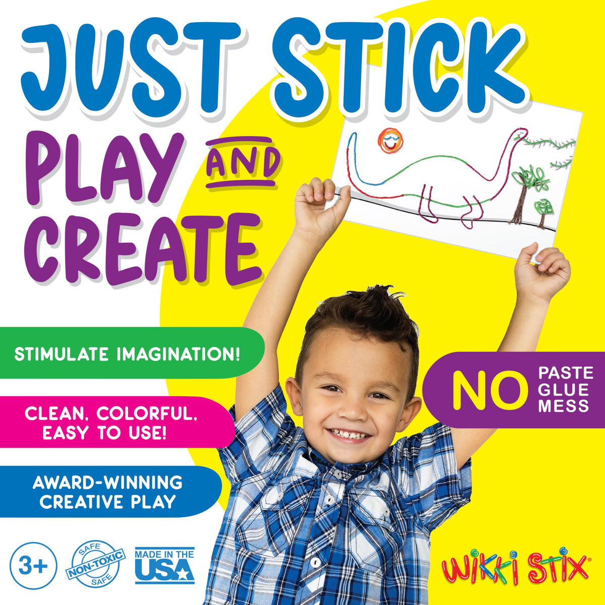 Wikki Stix Rainbow Pak – 24 Rainbow Colors for Kids 3+ | Travel Arts & Crafts