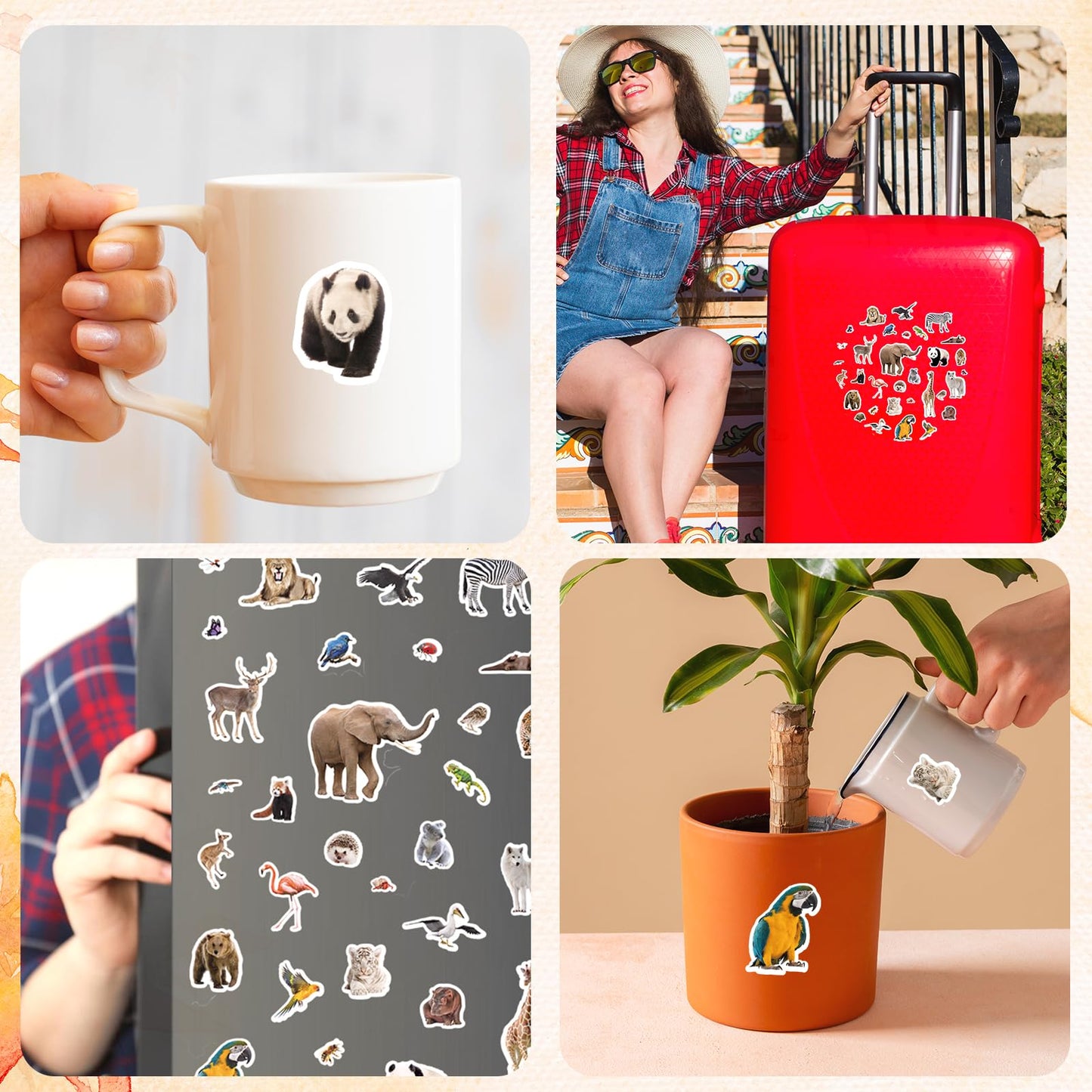 Wild Animals Stickers 750 Count – Safari Jungle Wildlife Sticker Set for Scrapbooks & Decor