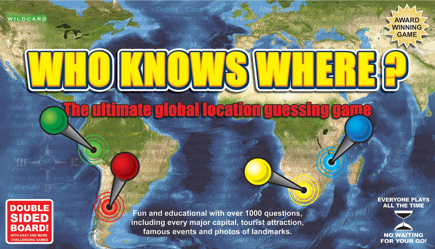 Who Knows Where? - Global Location Guessing Board Game by Wild Card Games