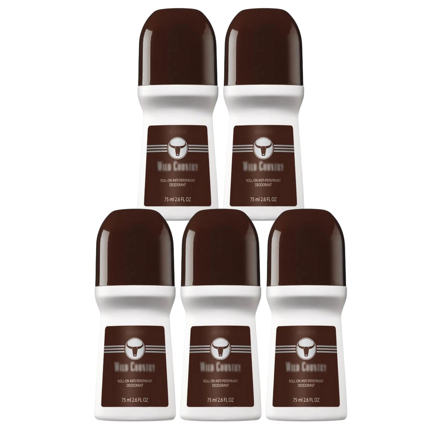 Wild Country Roll-On Deodorant – 5-Pack, 2.6 oz | All-Day Freshness for Men and Women