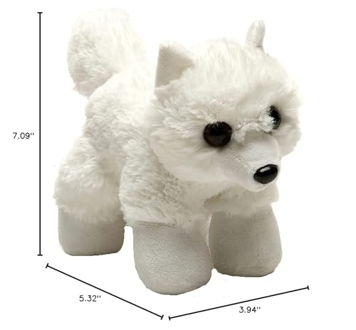 Wild Republic Arctic Fox Plush – 7-Inch Hug’Ems Stuffed Animal for Kids