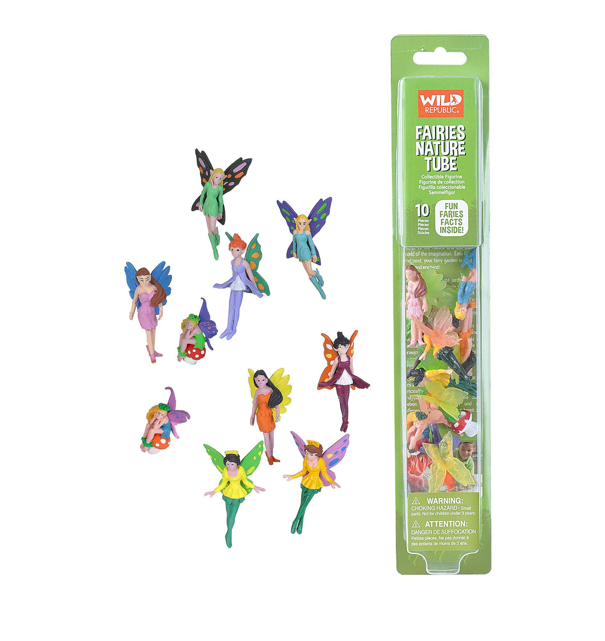Wild Republic Fairy Figurines Tube – 10-Piece Fairy Set in Five Poses