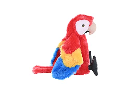 Wild Republic Scarlet Macaw Plush 8in – Realistic Stuffed Animal for Kids