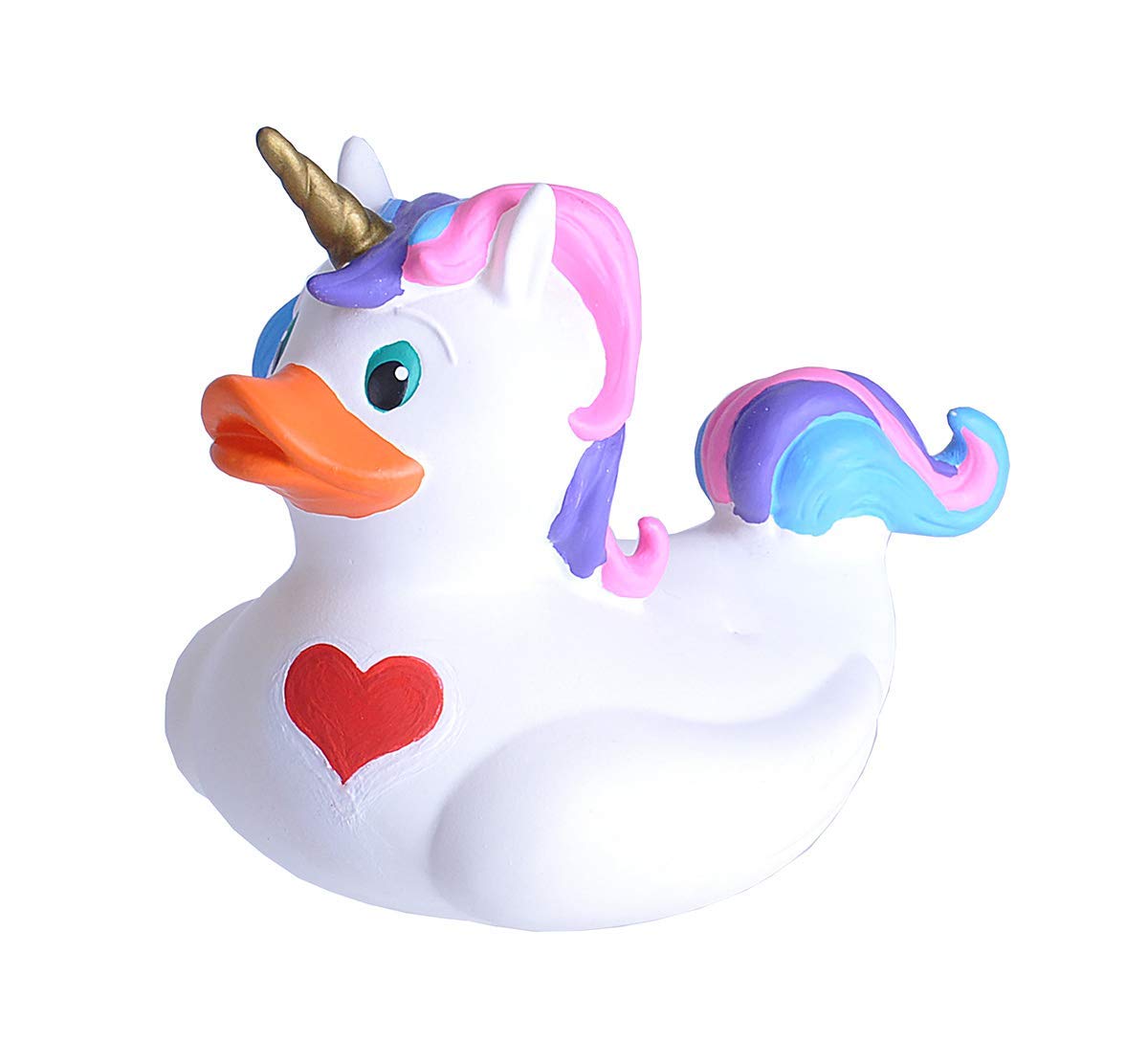 Wild Republic Unicorn Rubber Duck – 4-Inch Bath Toy for Kids