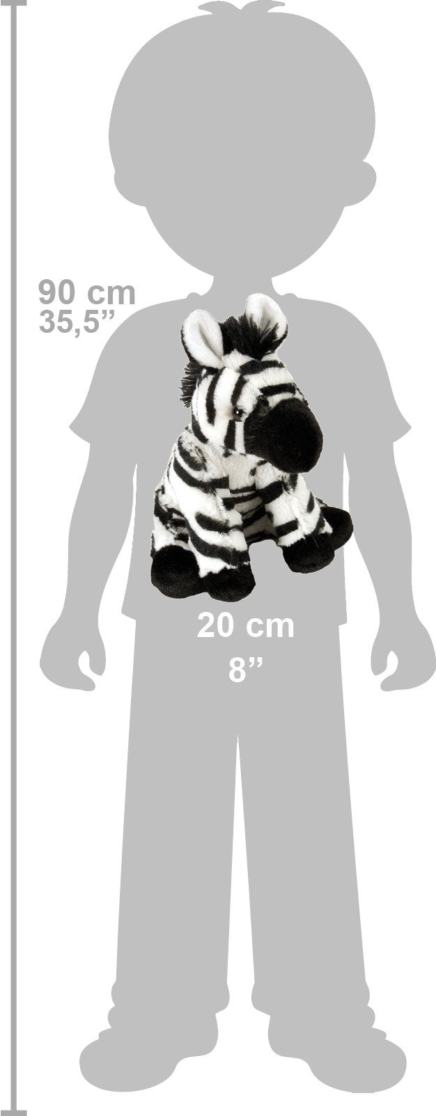 Wild Republic Zebra Baby Plush – 8-Inch Zebra Stuffed Animal for Kids | Cuddlekins