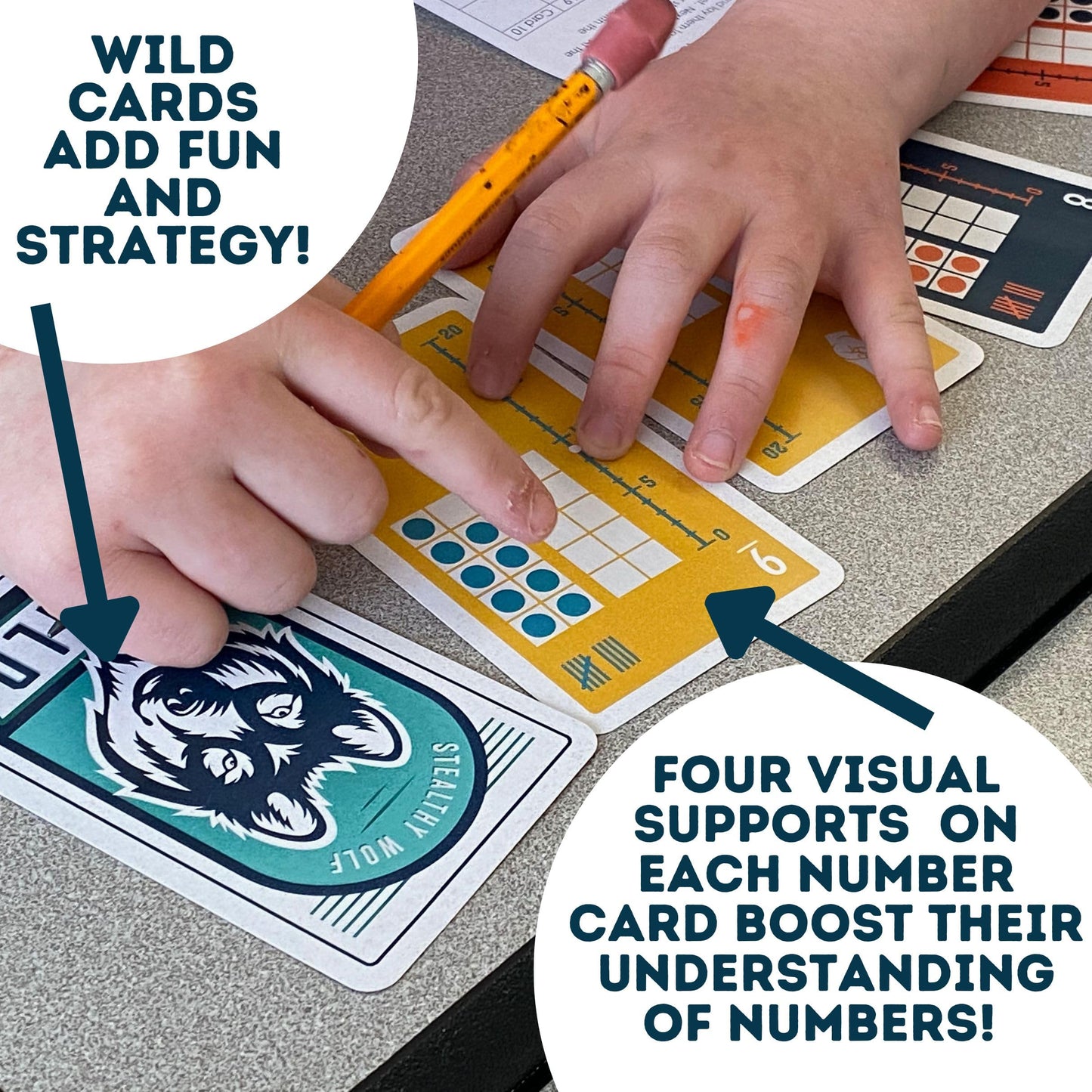 Wild Side Number Sense Cards – Award-Winning 50+ Math Games for Kids