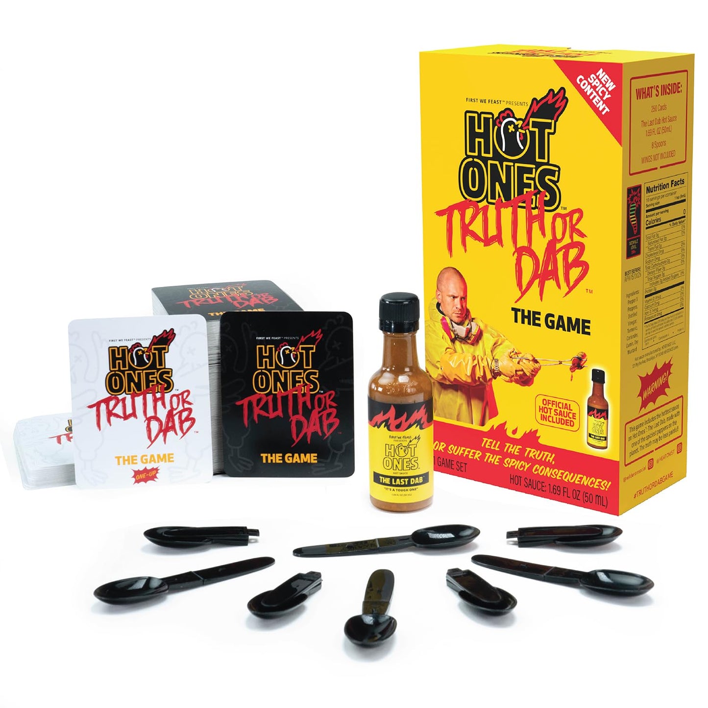 Wilder Games Hot Ones Truth or Dab – Party Game with Last Dab Sauce (Ages 17+)